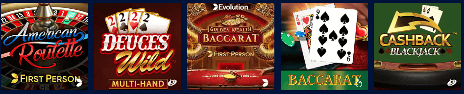 I giochi da tavolo su Admiralbet