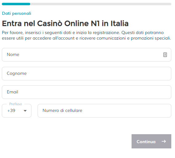 Starcasino registrazione