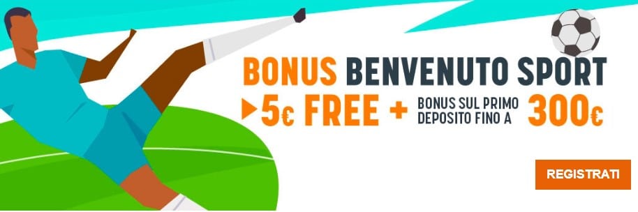 SNAI - Bonus di Benvenuto  Welcome Bonus proposto da SNAI