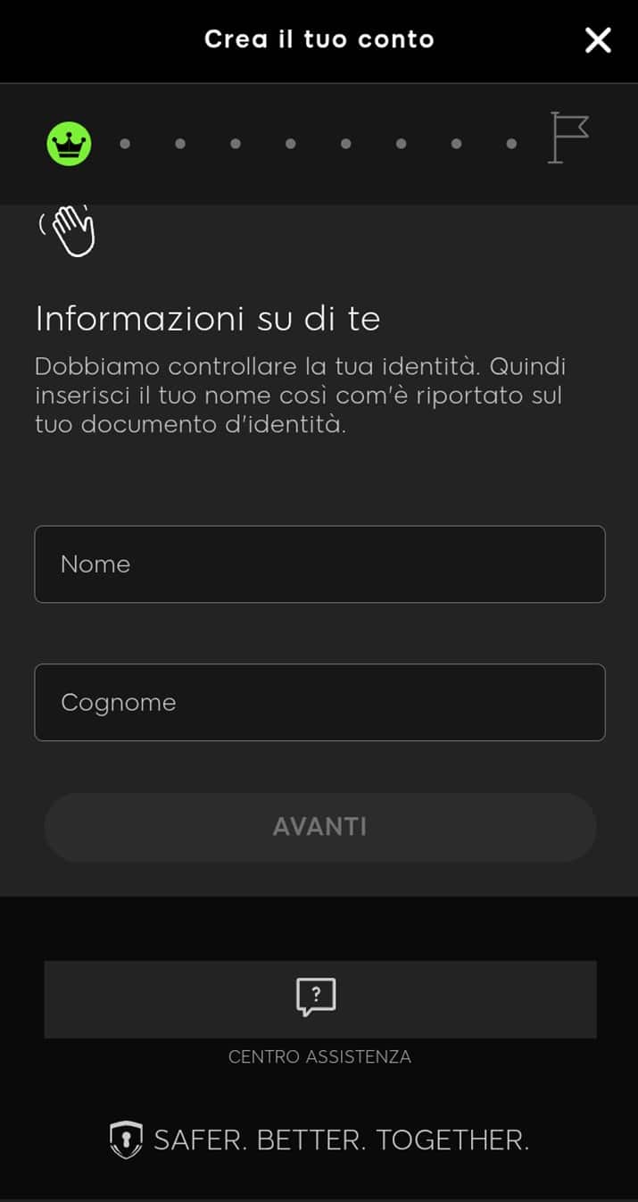 888 Casino codice promozionale-Registrazione