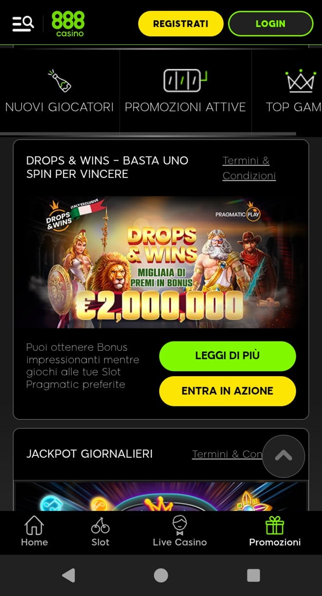 888 casino codice promozionale-App